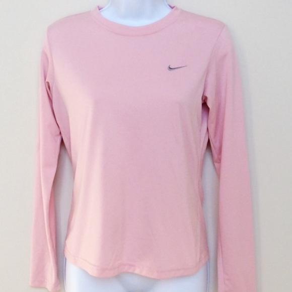 pink dri fit long sleeve shirt